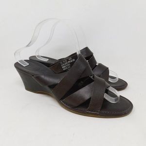 Timberland Leather Wedge Sandals 10 Womens